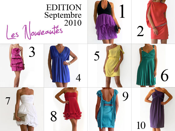 les nouvelles robes de soires en location en juillet-aout 2010