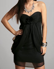 robe bustier noire pour soiree