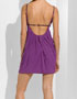 robe courte, dos nu, violet, BCBG en location