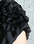 location Robe courte noire et fleurs paules