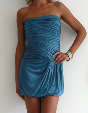 location robe pliss bleu BCBG Max Azria