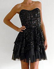 robe bustier sequins noirs a louer pour soiree