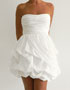 location robe bustier blanc bouffante