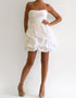 location robe bustier blanc bouffante