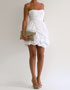 location robe bustier blanc bouffante