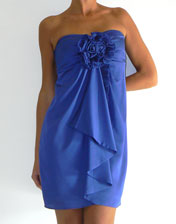 Robe courte bustier bleu BCBG en location