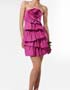 location robe de cocktail bustier fushia BCBG