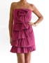 location robe de cocktail bustier fushia BCBG