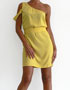 robe jaune one shoulder a louer