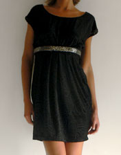 Robe courte noire, mi-velours en location