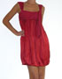 location Robe rouge bas satine BCBG