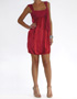 location Robe rouge bas satine BCBG