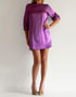 location robe courte violet satin