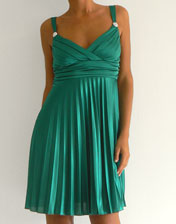 Robe courte verte en location