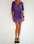 robe courte dcollet crois violet en location