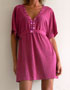 Robe courte fushia en location