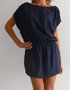 robe tunique bleu marine en location