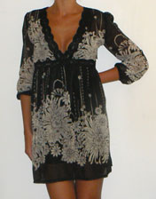 location robe noir et blanc, annee 60