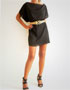 location Robe tunique noire en crpe