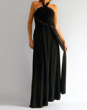 location robe longue de soiree noire BCBG