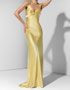 robe de soire jaune en location