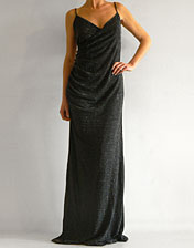 location robe longue de soiree gris dos nu