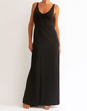 Robe longue noire fendu derriere BCBG en location