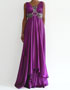 location robe en satin violet