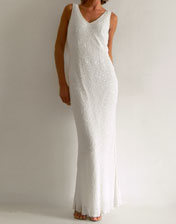location robe de luxe strass blanc