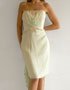 location robe blanc vert clair