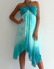 location robe bustier bleu tie and dye pour mariage