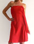 location robe rouge une bretelle