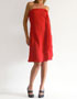 location robe rouge une bretelle