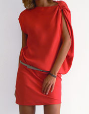 robe de soiree rouge en soie