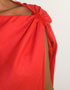 location robe en soie, rouge avec bijou, LES PETITES 