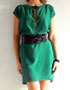 location robe de soir verte en soie APRIL FIRST